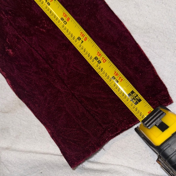 Newport News Y2K Velvet Maroon Blouse - Picture 8 of 9